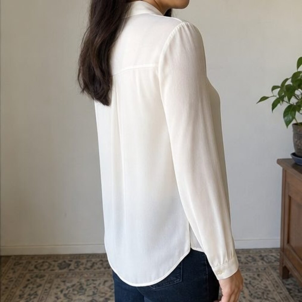 Ivory Wrap Blouse - Picture 3 of 6